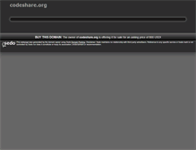 Tablet Screenshot of codeshare.org